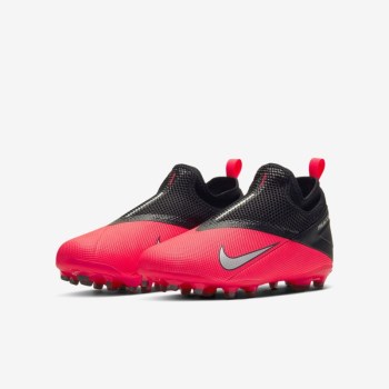 Nike Jr. Phantom Vision 2 Academy Dynamic Fit MG - Nagyobb Gyerek Focicipő - Piros/Fekete/Fekete/Met